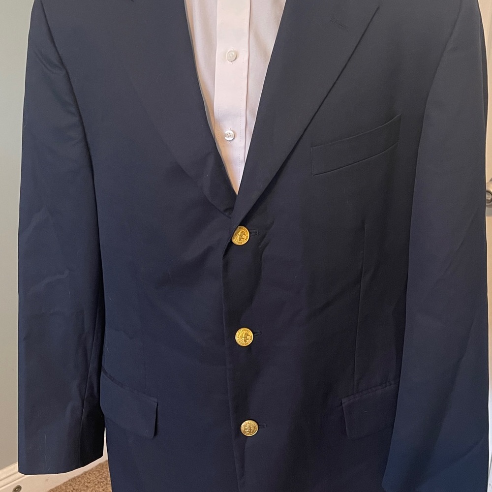 Brooks Brothers Navy Blazer with Gold Buttons
